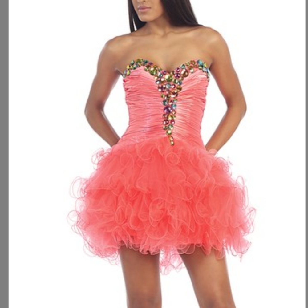 Strapless homecoming, party or prom dress